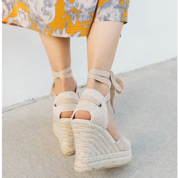 Soludos Mallorca Suede Wedge Esapdrille Sandal - Picture 4 of 11